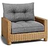 Amazinggirl Polster für Gartenmöbel Sitzpolster 50x50 cm - Lounge Kissen Outdoor Polster Balkon und Gartenmöbel-Kissen Loungekissen Gartenpolster Auflagen für Rattanmöbel Grau